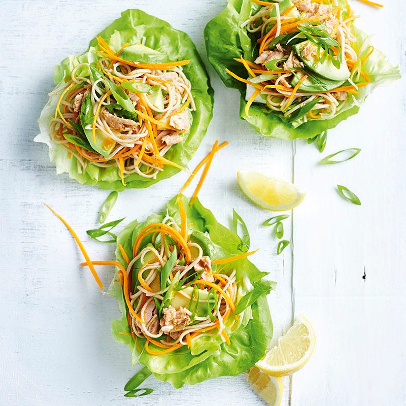 Photo of Tuna and soba noodle lettuce wraps by WW