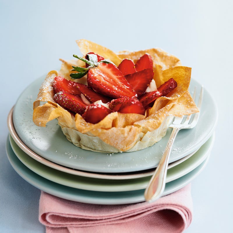 Kleine Erdbeertartes