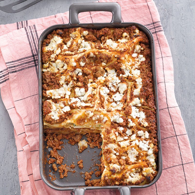 Zucchinilasagne mit Tatar