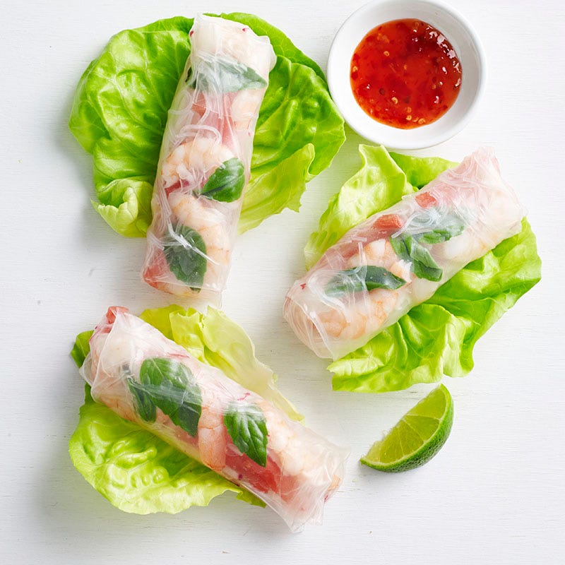 Photo of Prawn and watermelon rice paper rolls by WW