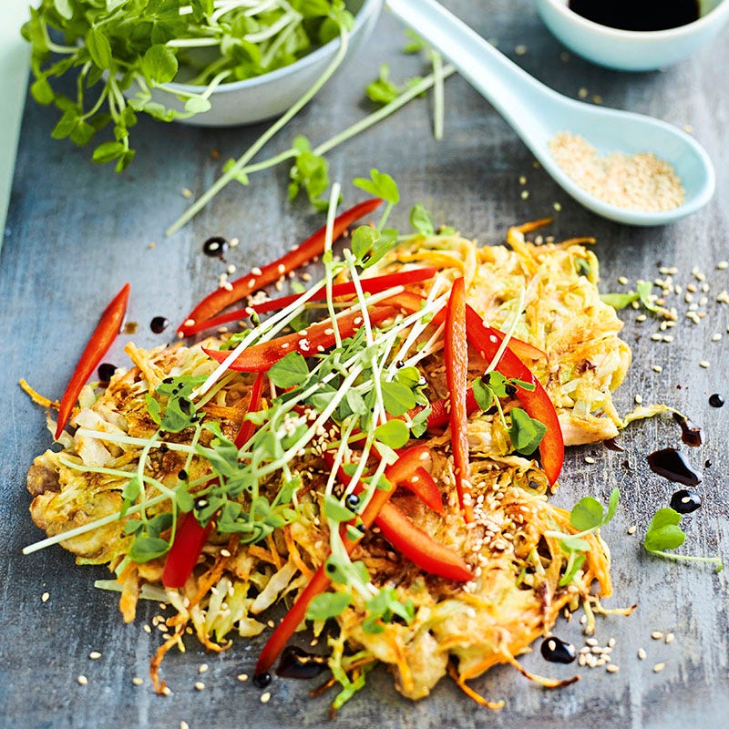 Photo of Japanese pancakes with chicken and cabbage by WW