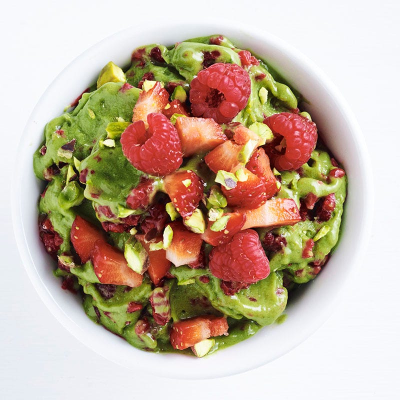 Photo of Matcha and raspberry ice-cream by WW