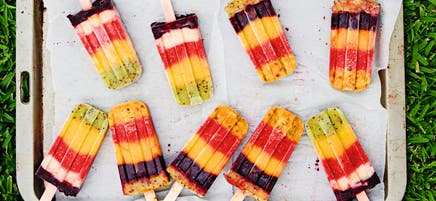 Fresh fruit ice lollies