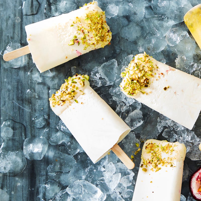 Photo of Yogurt & rosewater rocky road ice lollies by WW