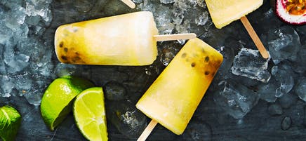 Tropical Prosecco cocktail ice lollies