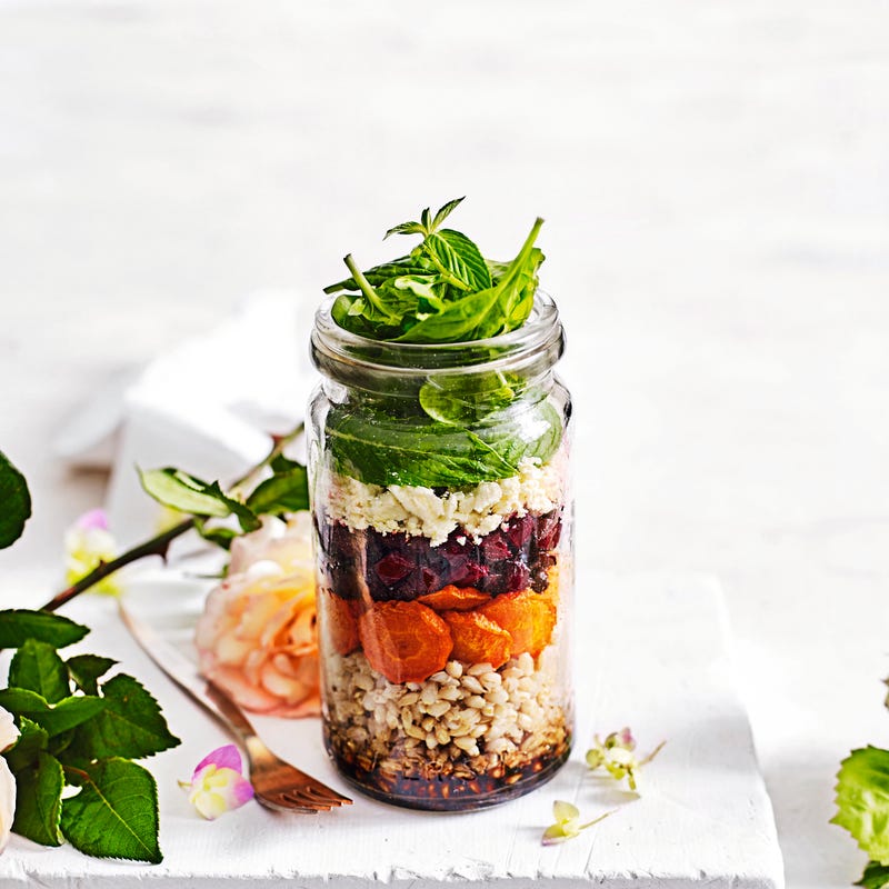Photo of Roasted root vegetable & feta salad jar by WW