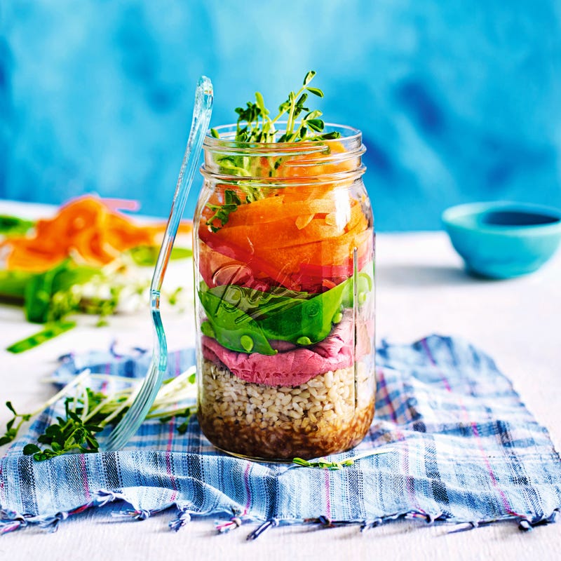 Photo of Rare roast beef & miso salad jar by WW