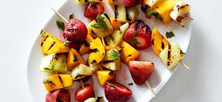 Grilled Fruit Kebabs with Mint