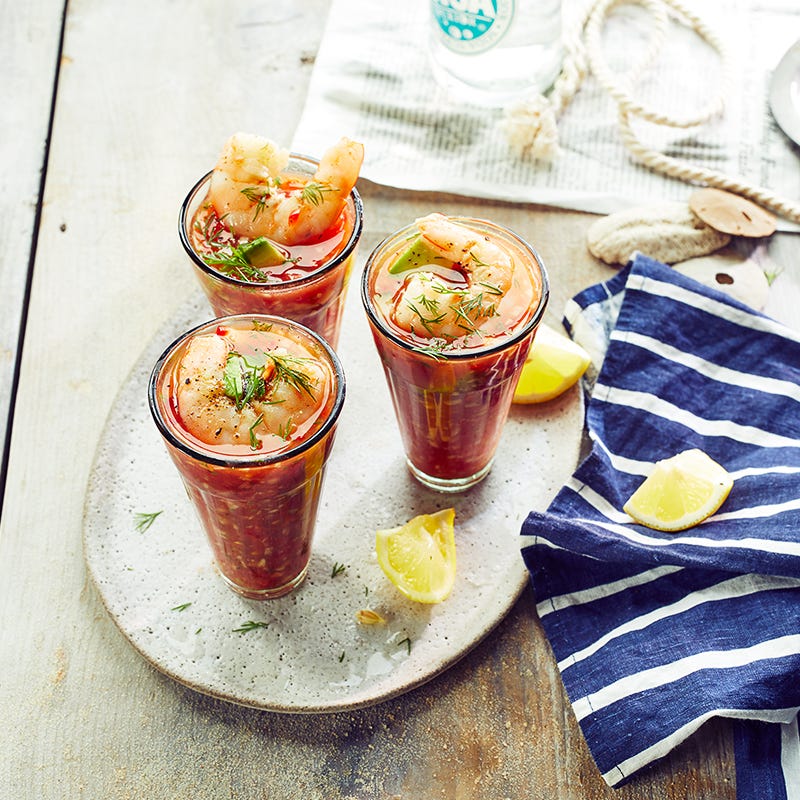 Photo of Chunky gazpacho with avocado and shrimp by WW
