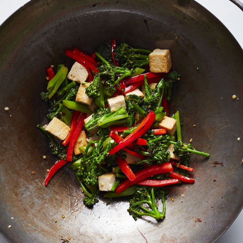Photo of Spicy tofu & baby broccoli stir-fry by WW