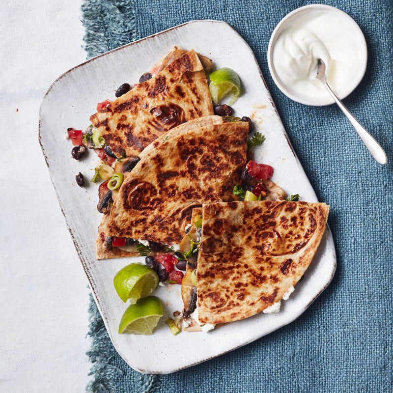 Photo of Black bean & goat cheese quesadillas by WW