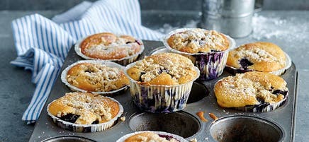 Blueberry Muffins mit Streuseln