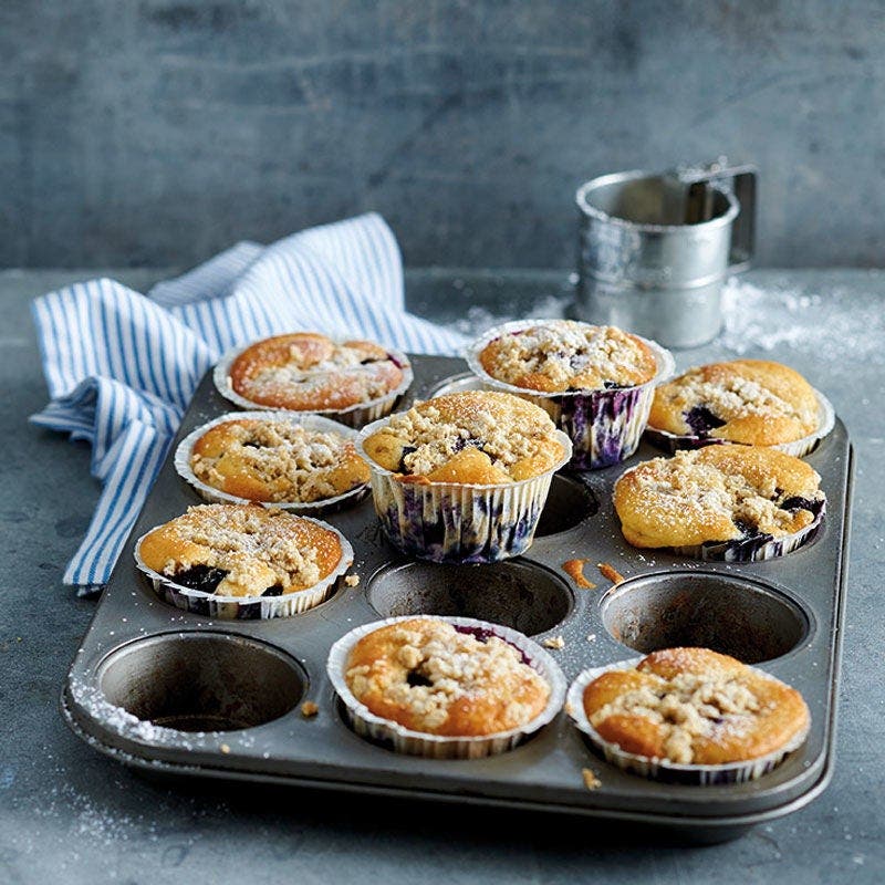 Blueberry Muffins mit Streuseln
