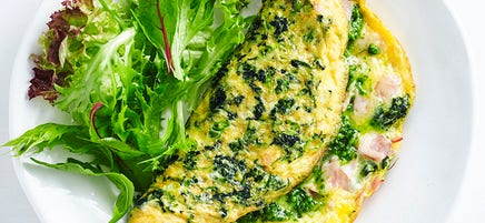 Green eggs and ham omelette