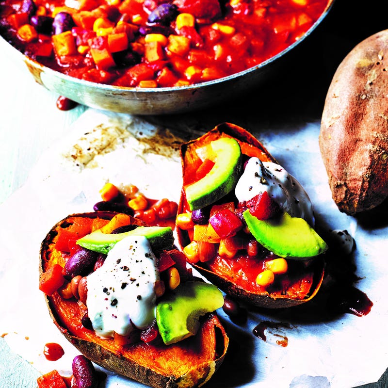 Photo of Baked sweet potatoes with veggie chilli by WW