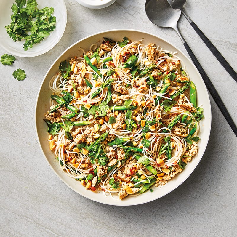 Thai Turkey, Noodle & Asparagus Salad