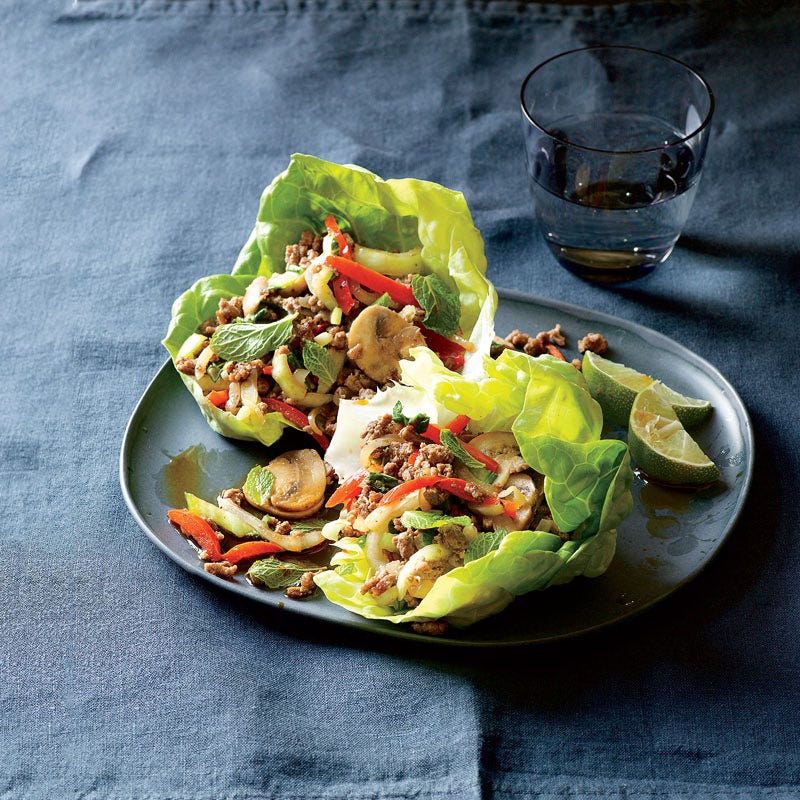 Photo of Gingery beef and mushroom lettuce wraps by WW
