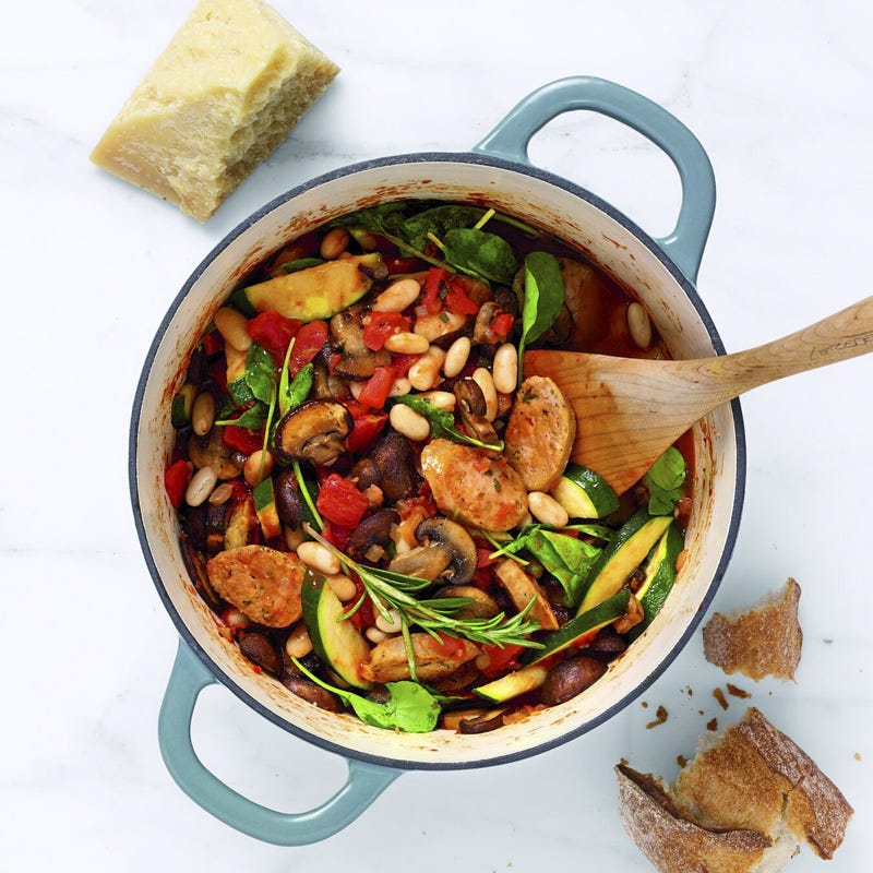 Tuscan sausage and bean stew