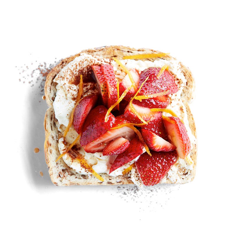 Photo of Orange and vanilla bean scented strawberries toast topper by WW