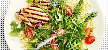 Millet salad with Cuban spiced chicken