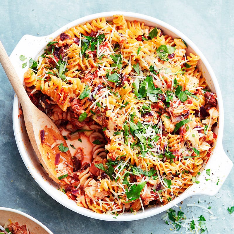 Photo of Tuna spelt pasta bake with parmesan gremolata by WW
