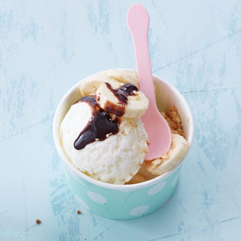 Frozen Yoghurt mit Schoko-Knusper-Topping