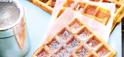 Gaufres au sucre glace