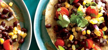 Black Bean, Tomato & Corn Salad Tostadas