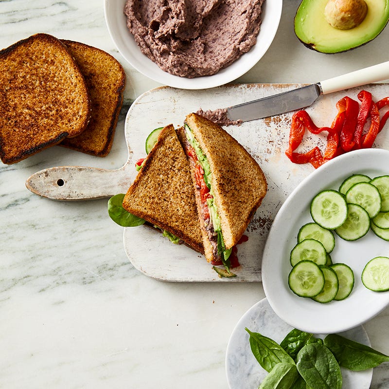 Black Bean & Avocado Sandwiches