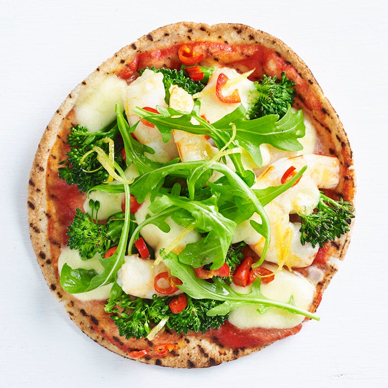 Photo of Broccolini, prawn, chilli and bocconcini pizza by WW