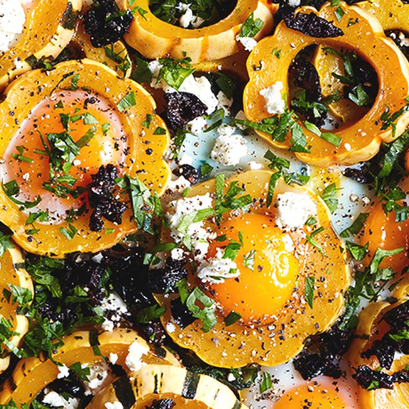 Photo of Baked eggs with delicata squash, spinach and feta by WW