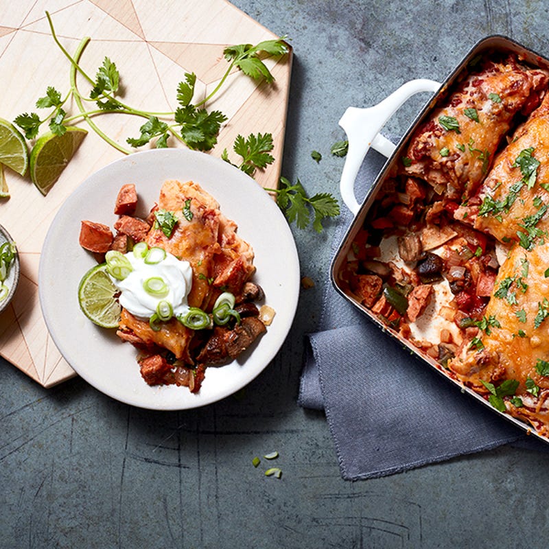 Photo of Chorizo and veggie enchiladas by WW