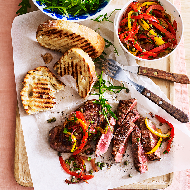 Photo of Grilled lamb with pepperonata and garlic toast by WW
