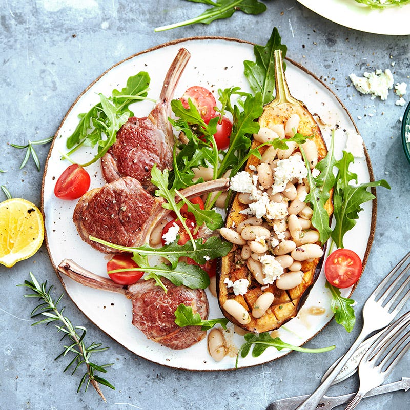 Photo of Lamb cutlets with loaded bean eggplants by WW