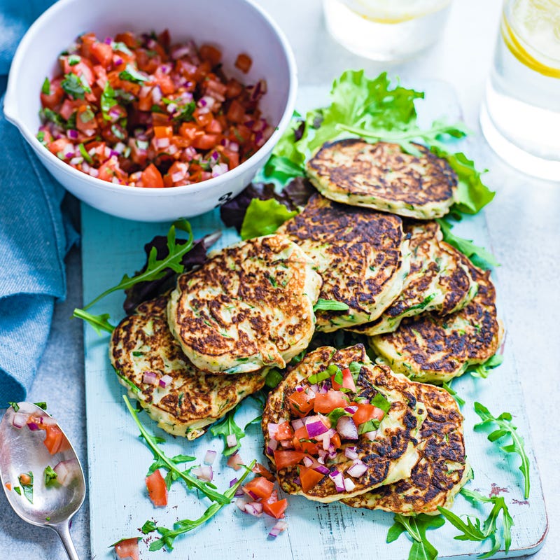 Photo of Courgette & ricotta fritters with tomato salsa by WW