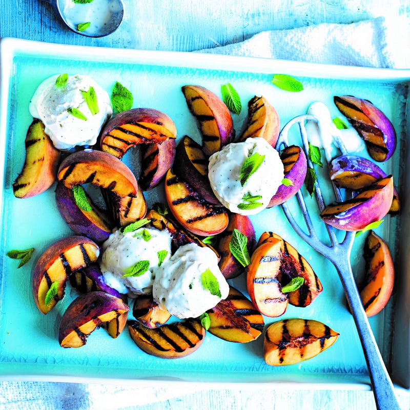 Photo of Griddled nectarines with frozen yogurt by WW
