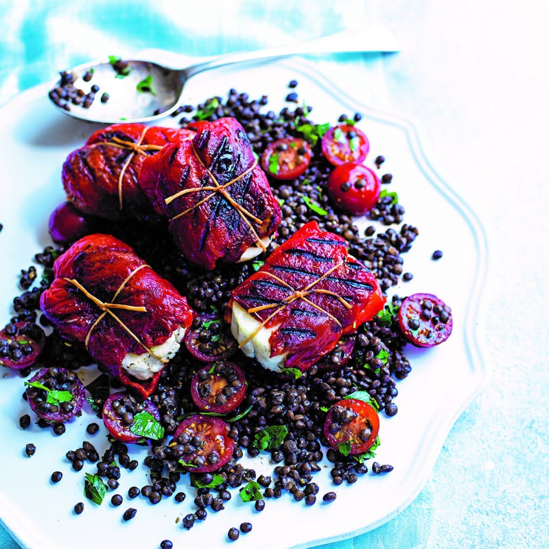 Photo of Haloumi & red pepper parcels with Puy lentil salad by WW