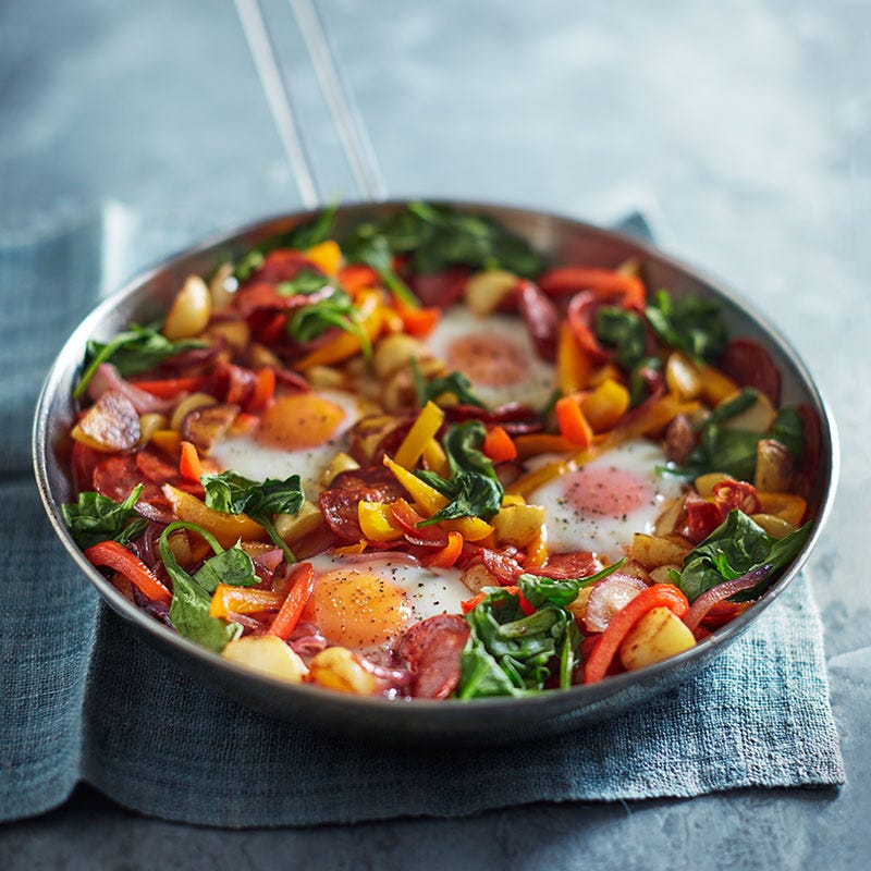 Photo of One-pan chorizo hash by WW