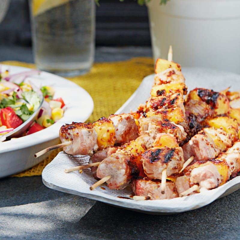 Photo of Sticky pork & peach skewers by WW