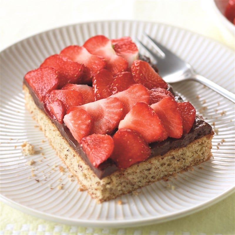 Aardbeientaart met puddingroom