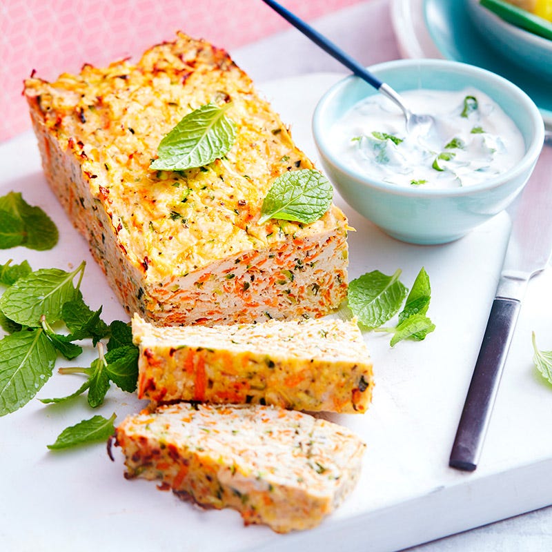 Photo of Chicken meatloaf with horseradish and mint sauce by WW