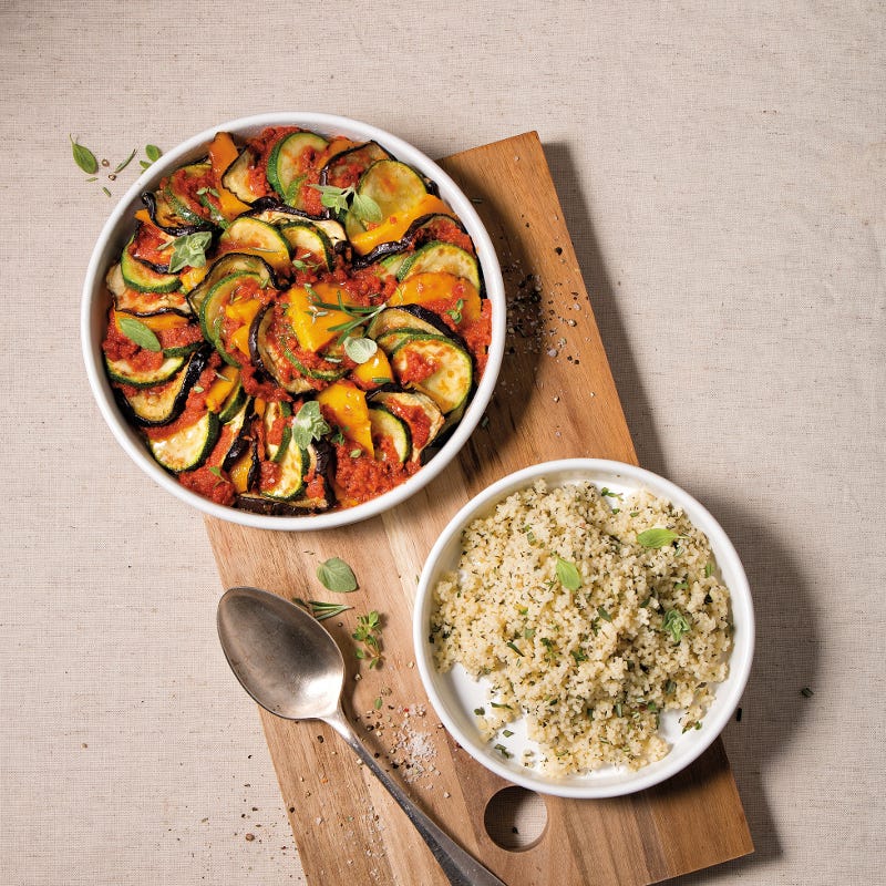 Geschichtetes Ratatouille