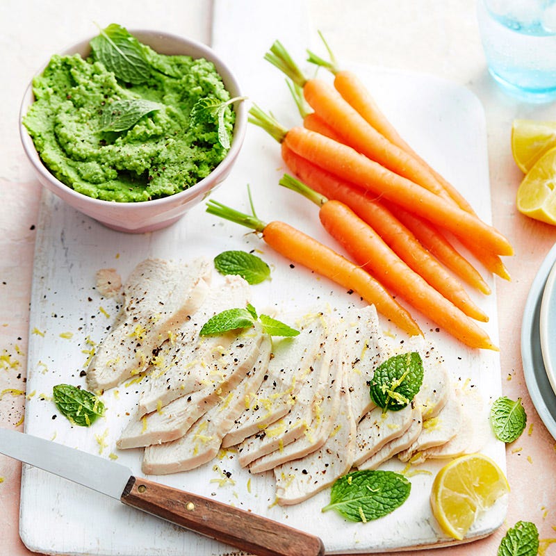 Photo of Poached chicken with broad bean mash by WW