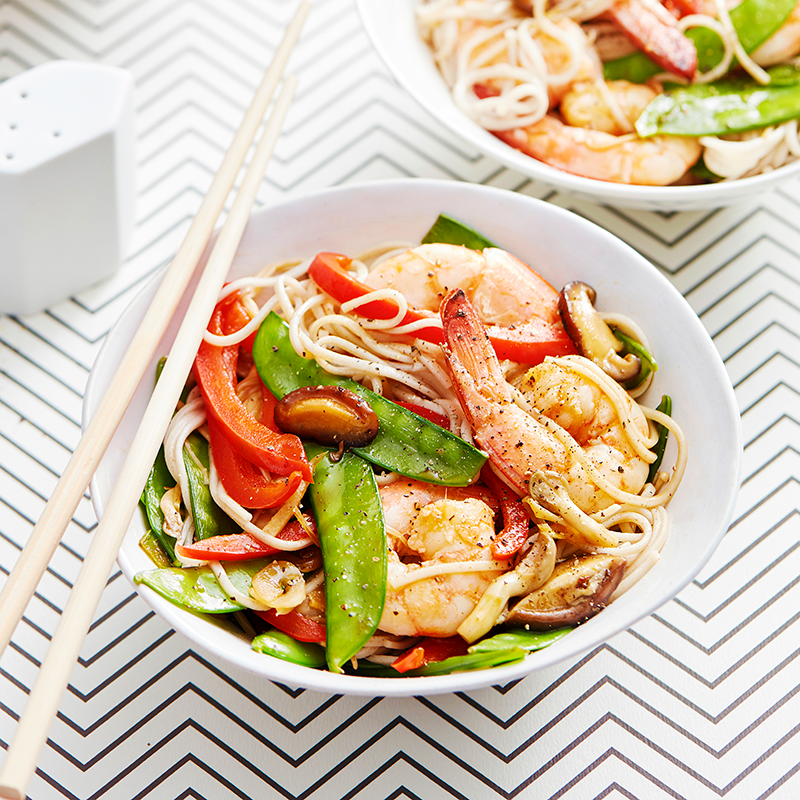 Photo of Teriyaki prawn and soba noodle stir-fry by WW