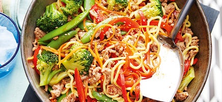 Turkey, soy and sriracha stir-fry