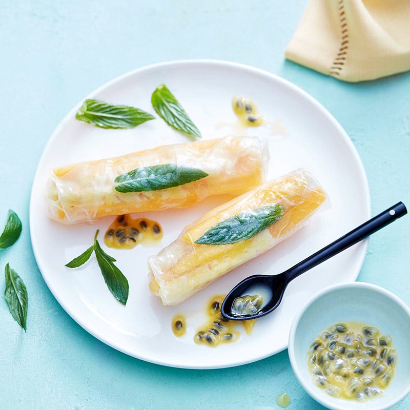 Photo of Mango, pineapple and papaya rice paper rolls by WW