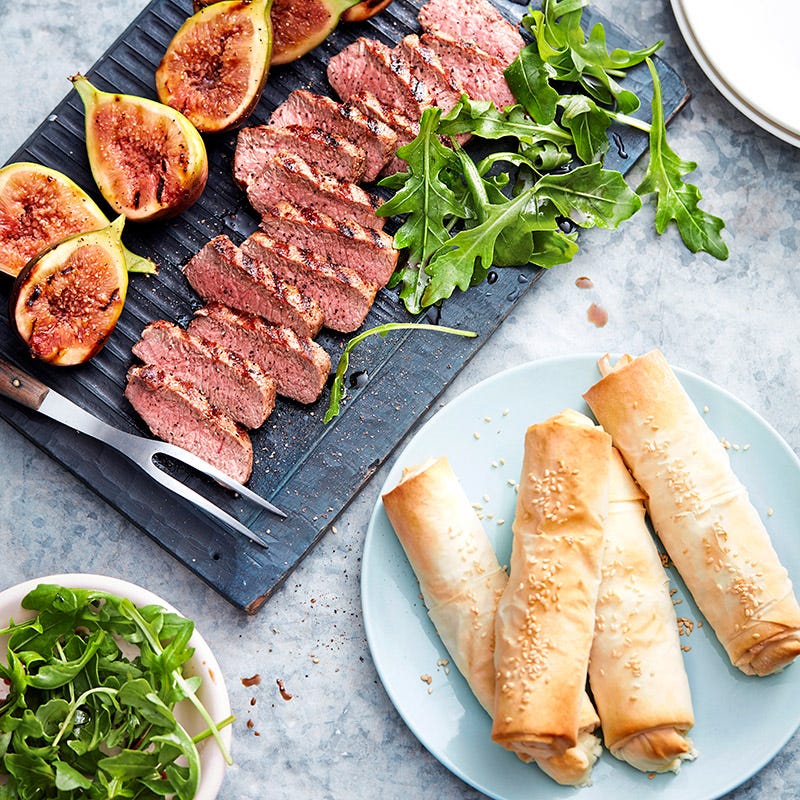 Photo of Lamb and figs with filo cheese roll by WW