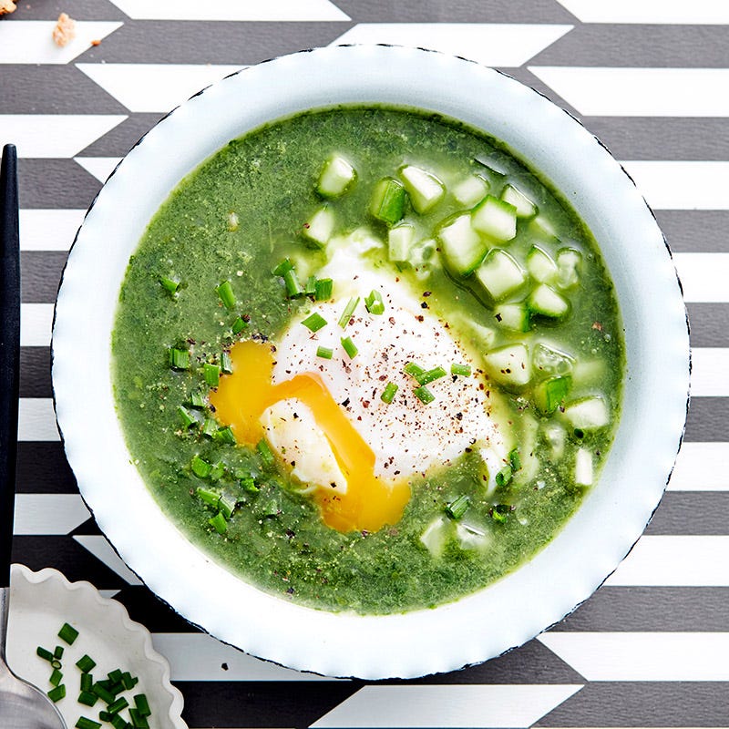 Photo of Super green soup with poached egg by WW