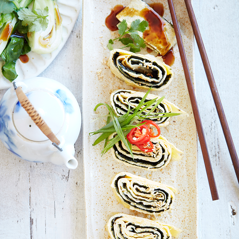 Photo of Nori omelette with oyster sauce and sesame sprinkle by WW