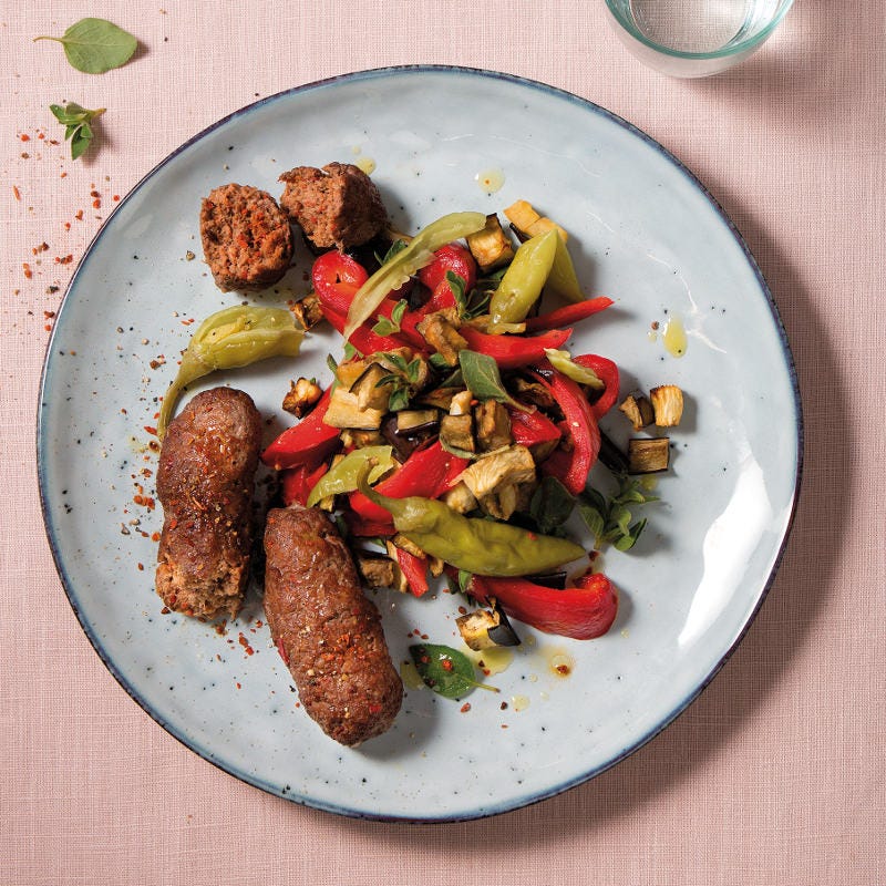 Cevapcici mit Aubergine